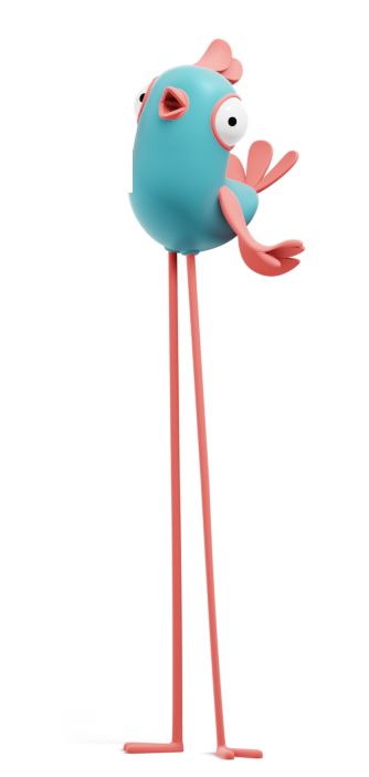 Illustration 3D d'un oiseau